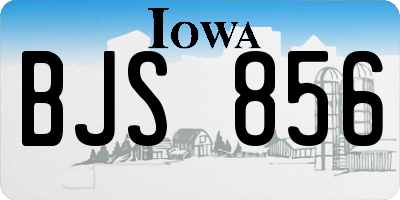 IA license plate BJS856