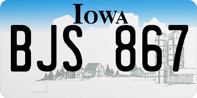 IA license plate BJS867