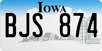 IA license plate BJS874