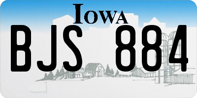 IA license plate BJS884