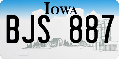 IA license plate BJS887