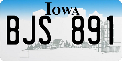 IA license plate BJS891