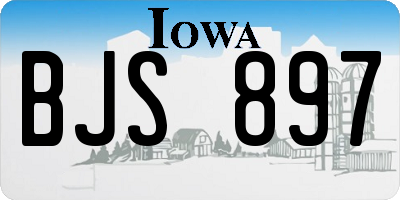 IA license plate BJS897
