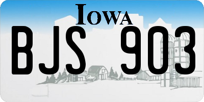 IA license plate BJS903