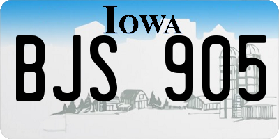 IA license plate BJS905
