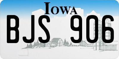 IA license plate BJS906