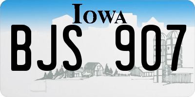 IA license plate BJS907