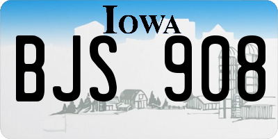 IA license plate BJS908
