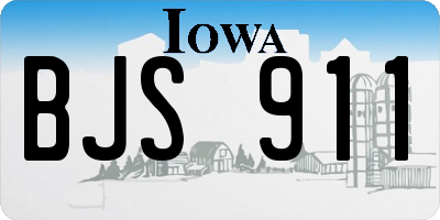 IA license plate BJS911