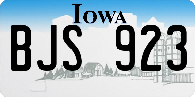 IA license plate BJS923