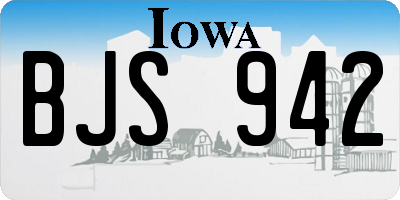 IA license plate BJS942