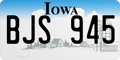 IA license plate BJS945