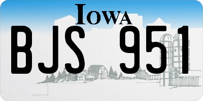 IA license plate BJS951