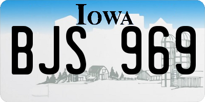 IA license plate BJS969
