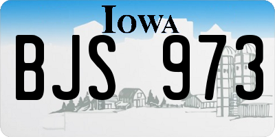IA license plate BJS973