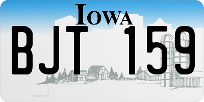 IA license plate BJT159