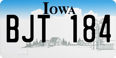 IA license plate BJT184