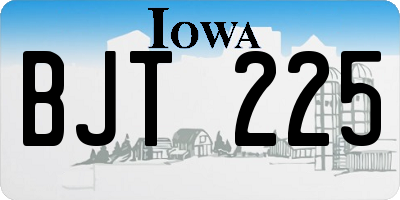 IA license plate BJT225