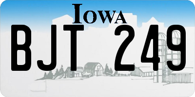IA license plate BJT249