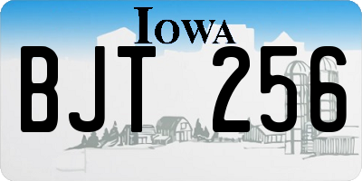 IA license plate BJT256