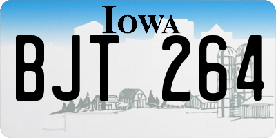 IA license plate BJT264