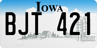 IA license plate BJT421