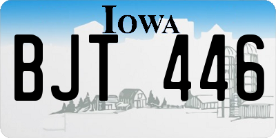 IA license plate BJT446
