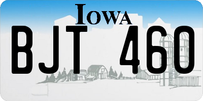 IA license plate BJT460