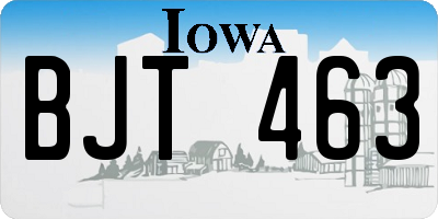 IA license plate BJT463