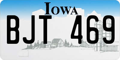 IA license plate BJT469