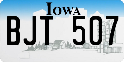 IA license plate BJT507