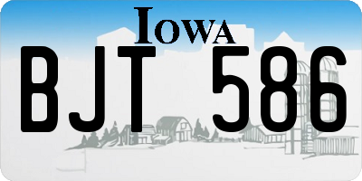 IA license plate BJT586