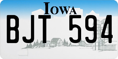 IA license plate BJT594