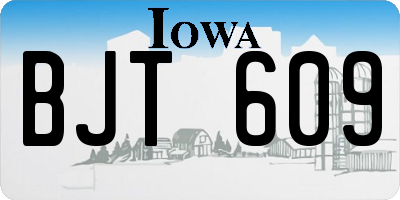 IA license plate BJT609