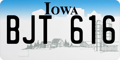 IA license plate BJT616