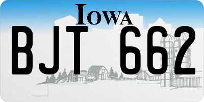 IA license plate BJT662