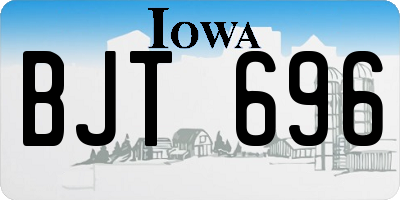 IA license plate BJT696