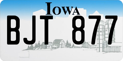 IA license plate BJT877