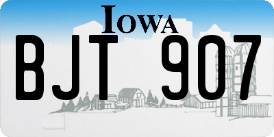 IA license plate BJT907