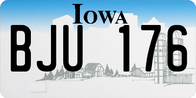 IA license plate BJU176