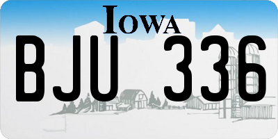 IA license plate BJU336