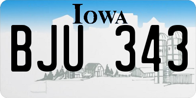 IA license plate BJU343