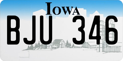 IA license plate BJU346