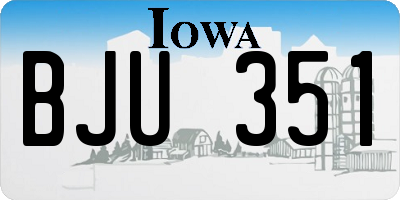 IA license plate BJU351
