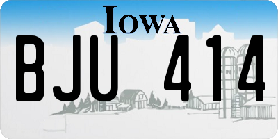 IA license plate BJU414