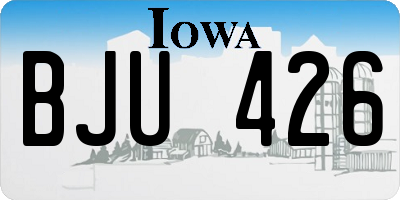 IA license plate BJU426