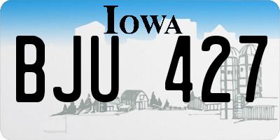 IA license plate BJU427