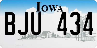 IA license plate BJU434
