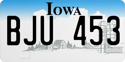 IA license plate BJU453