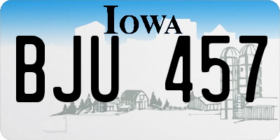 IA license plate BJU457